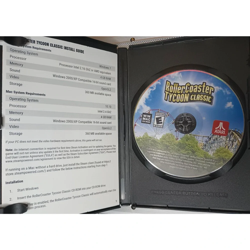 RollerCoaster Tycoon Classic. Windows/Mac. Remastered Game Rated E